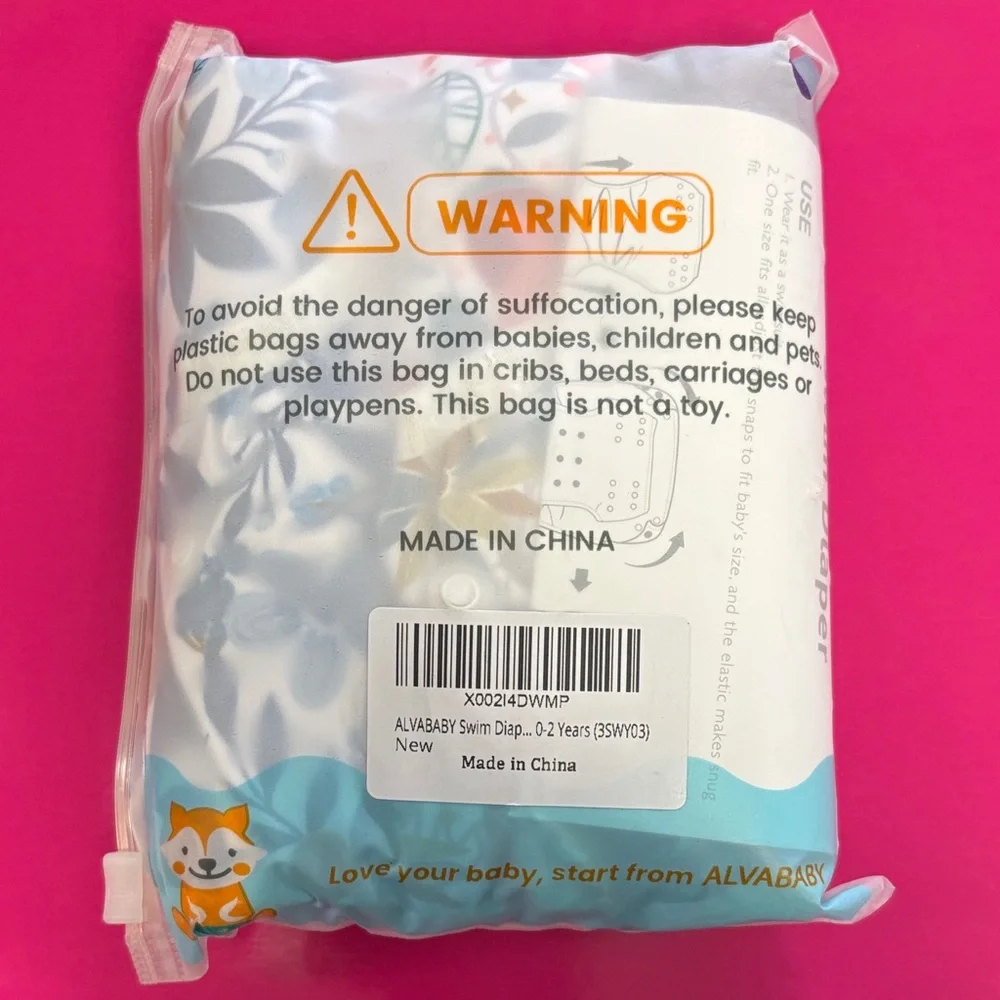 Swim Diapers 3pcs Reusable & Adjustable 0-2 Years